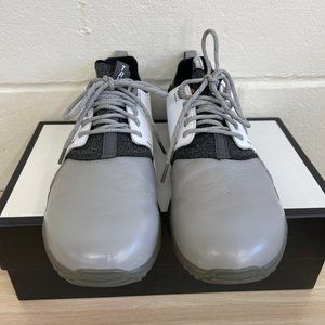 True Linkswear Originals Mens Size 10.5 Golf Shoes Gray White Leather Sneakers